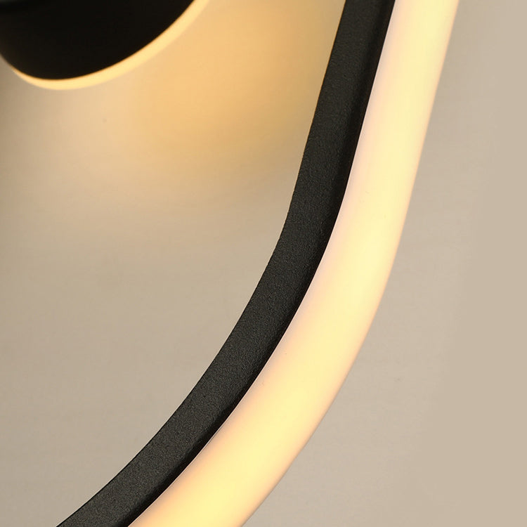 Scandinavian Clock Shape Iron Acrylic LED Wall Sconce Lamp