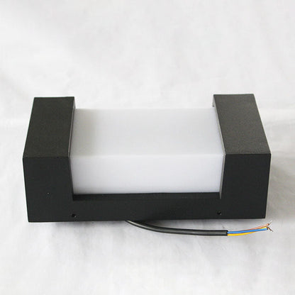 Square Acrylic Outdoor Waterproof LED Wall Sconce Lamp