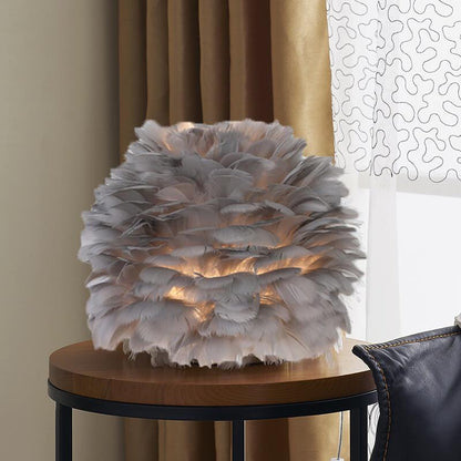Modern Feather 1-Light Ball-Shaped Table Lamps