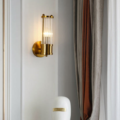 Scandinavian Base Iron Crystal 1/2 Light Wall Sconce Lamp