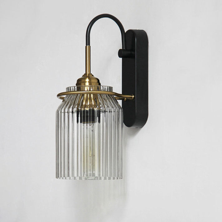 Modern Luxury Cylinder Iron Glass 1-Light