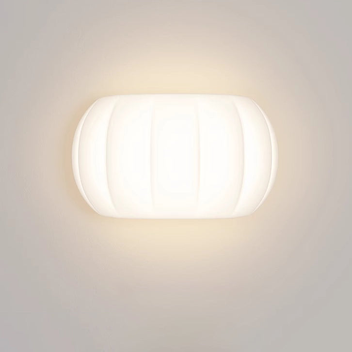 Minimalist Acrylic Pumpkin Shade Iron LED Wall Sconce Lamp