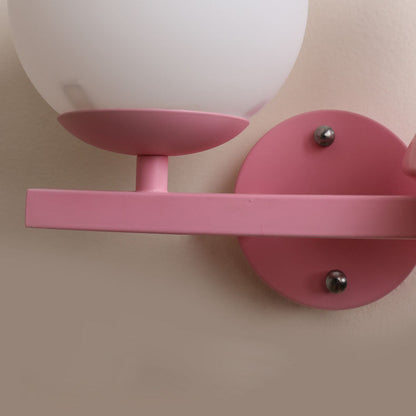 Kids Unicorn Orb Resin Iron Glass 1-Light Wall Sconce Lamp