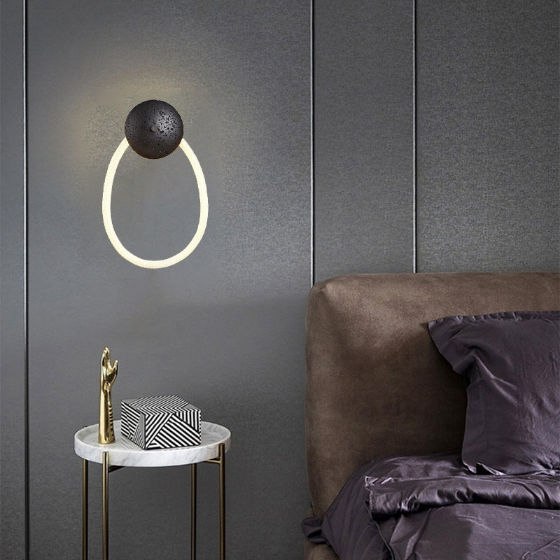 Scandinavian Optical Woven Fiber LED Wall Sconce Lamp