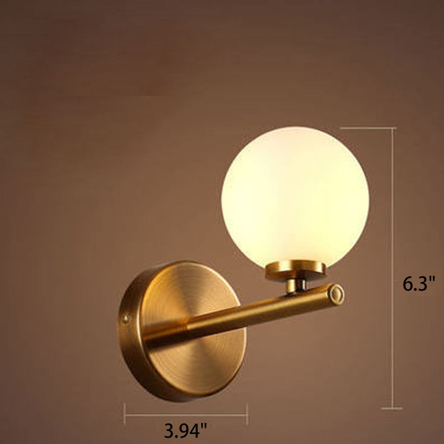 Milk Ball Metal Magic Bean 1/2/3 Light Wall Sconce Lamp