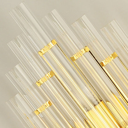 Crystal Column Rechargeable 2-Light Wall Sconce Lamp