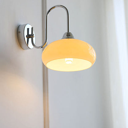 Nordic Round Dome Iron Glass 1-Light Wall Sconce Lamp
