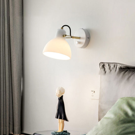 Simplicity Glass Dome Hemispheroid 1-Light Wall Sconce Lamp