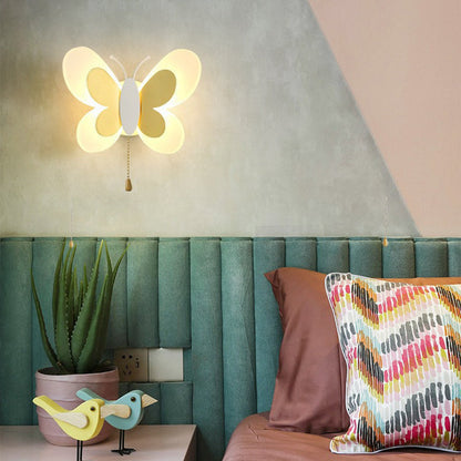 Creative Acrylic Butterfly Design Iron LED Wall Sconce Lamp