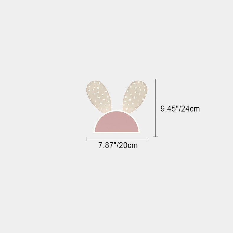 Creative Rabbit Planet Acrylic Iron LED Wall Sconce Lamp