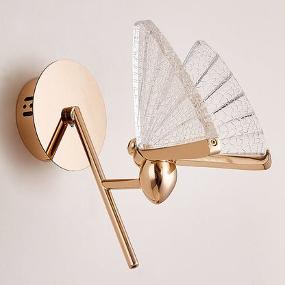 Deco Alloy Butterfly Shape Acrylic LED Wall Sconce Lamp