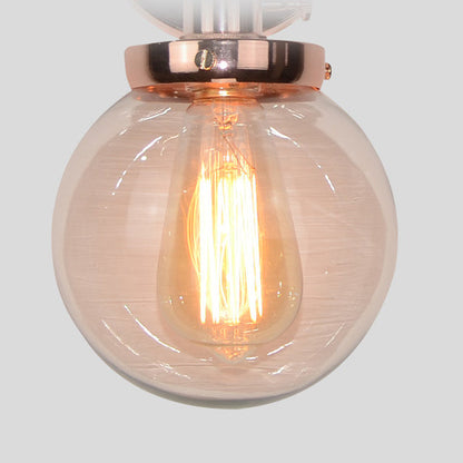 Modern Minimalist Iron Glass Orb 1-Light Wall Sconce Lamp