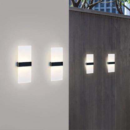 Courtyard Waterproof Acrylic LED Solar Wall Sconce Lamp Outdoor Light