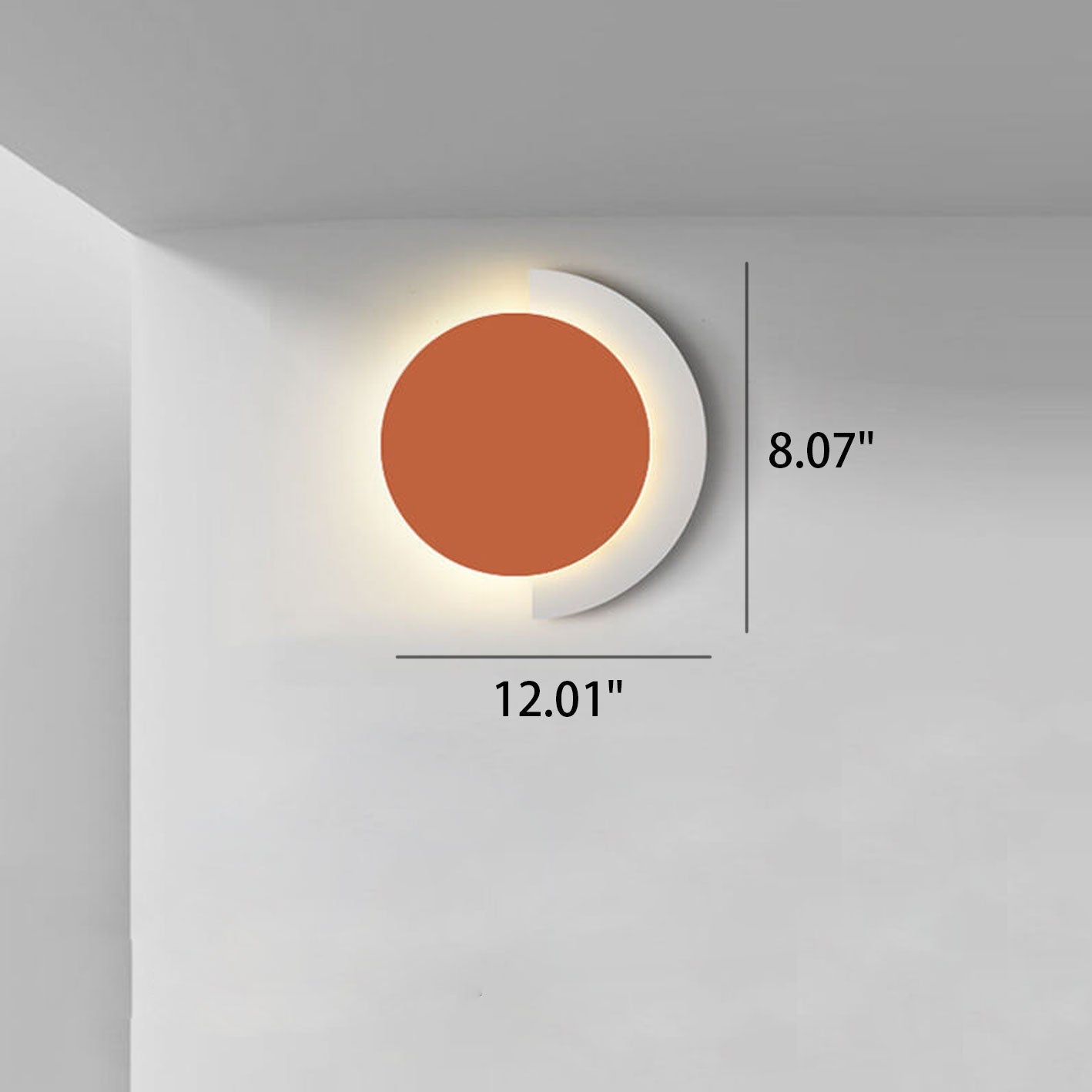 Solid Color Wrought Iron Acrylic LED Wall Sconce Lamp
