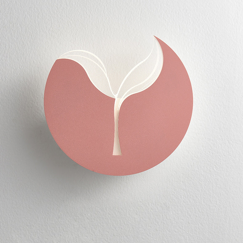 Creative Iron Acrylic Sapling Shade LED Wall Sconce Lamp