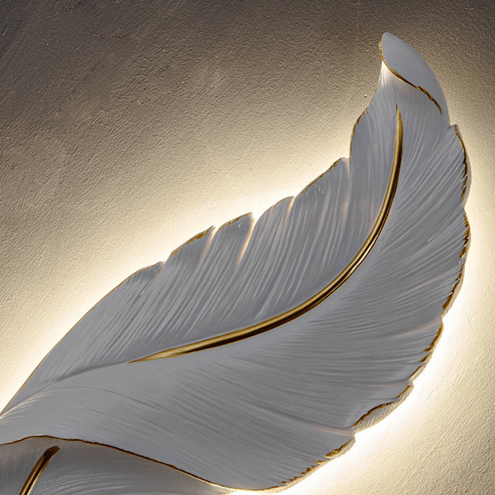 Resin Peacock Feather LED Waterproof Wall Sconce Lamp