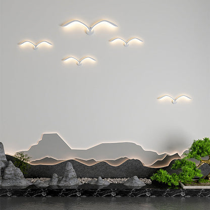 Minimalist Iron Acrylic Gull Arch LED Wall Sconce Lamp