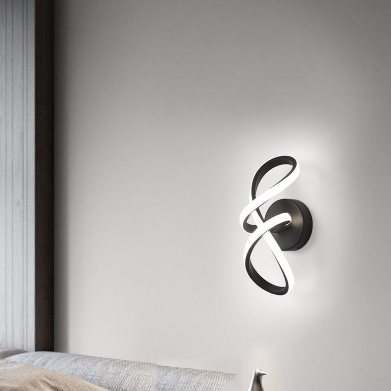 Nordic Twisted Line Shape Aluminum LED Wall Sconce Lamp