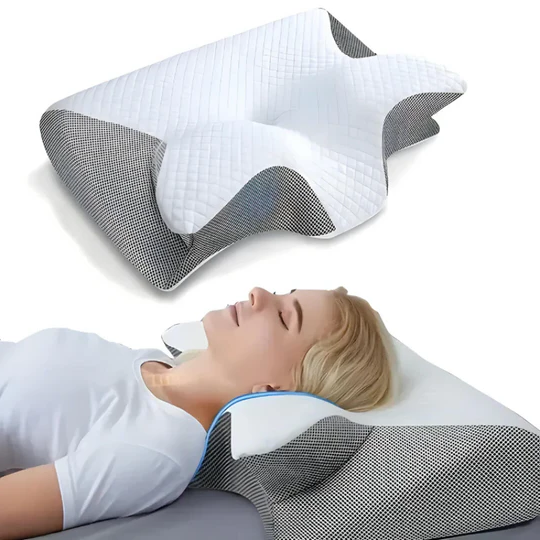 Memory Foam Contour Neck Pillow, Washable Cover