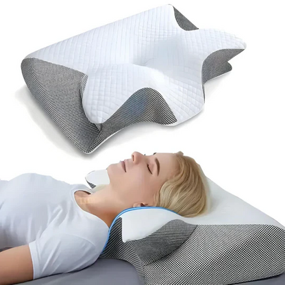 Memory Foam Contour Neck Pillow, Washable Cover