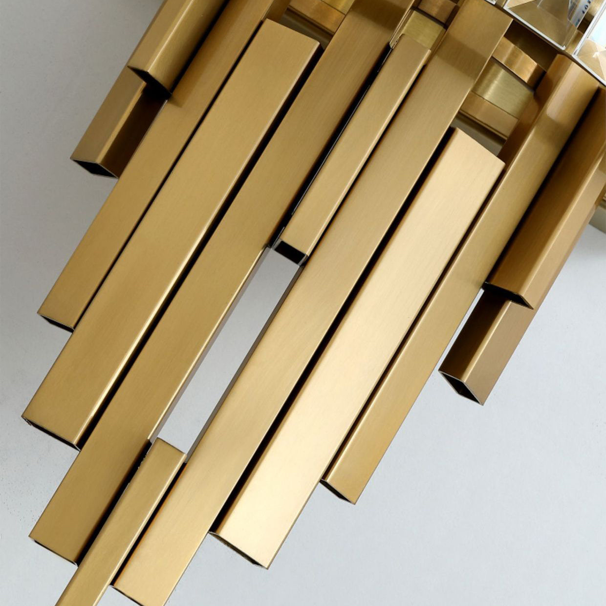 Metal Cylinder Strip Rhombic 2-Light Wall Sconce Lamp