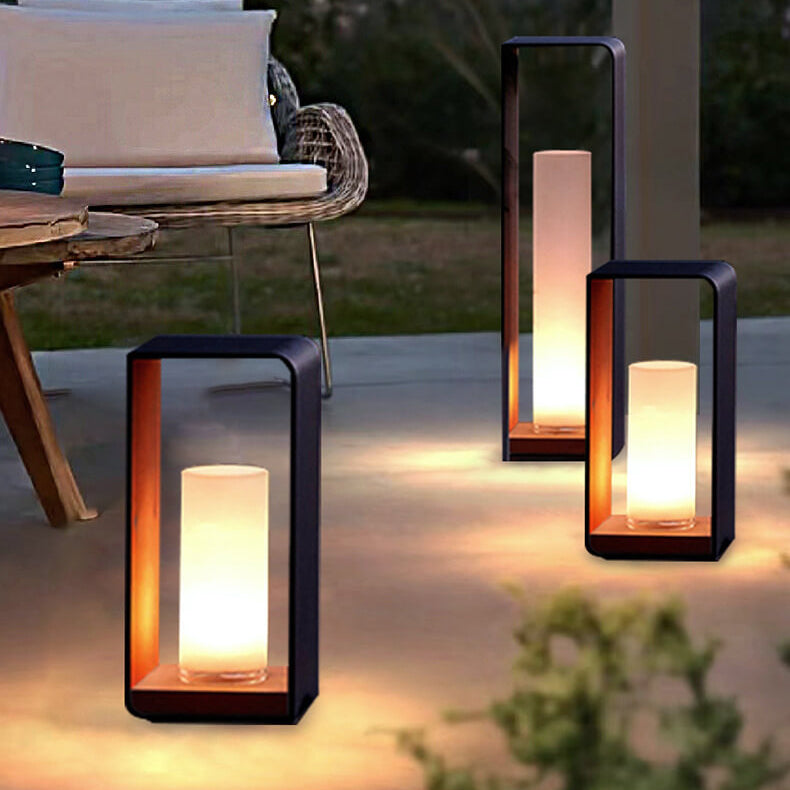 Modern Square Stainless LED Outdoor Lawn Landscape Light