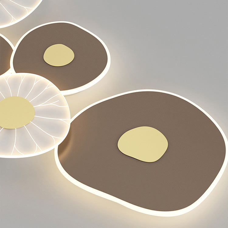 Luxury Lotus Leaf Design Iron Acrylic LED Wall Sconce Lamp