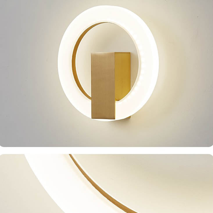 Minimalist Round Iron Aluminum PVC LED Wall Sconce Lamp