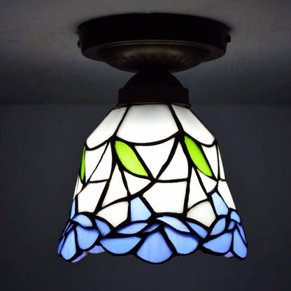 Traditional European Tiffany 1-Light Wall Sconce Lamp