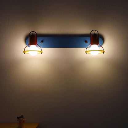Childlike Iron 2-Light Mirror Front Wall Sconce Lamp