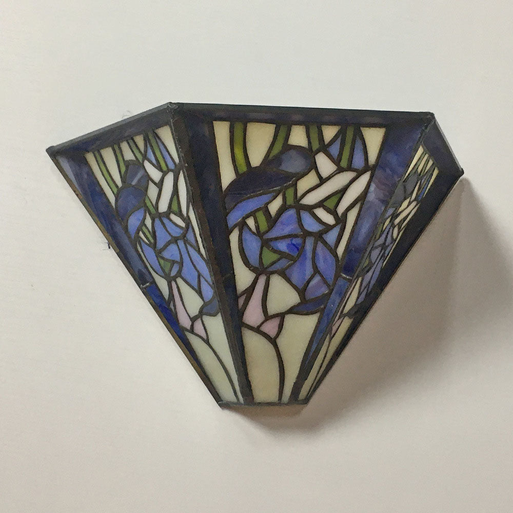 Tiffany Flower Dragonfly 1-Light Wall Sconce Lamp