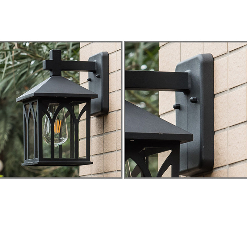 Waterproof Aluminum Glass Cubic 1-Light Wall Sconce Lamp