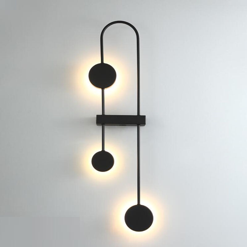 Nordic Round Geometric Metal Acrylic LED Wall Sconce Lamp