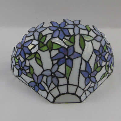 Tiffany Flower Stained Glass Bowl 1-Light Wall Sconce Lamp