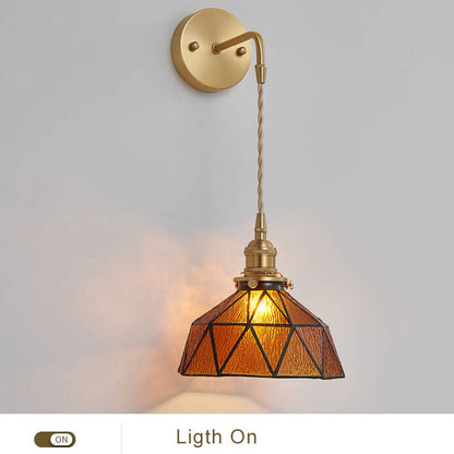 Water Ripple Glass 1-Light Irregular Dome Wall Sconce Lamp