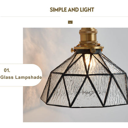 Water Ripple Glass 1-Light Irregular Dome Wall Sconce Lamp
