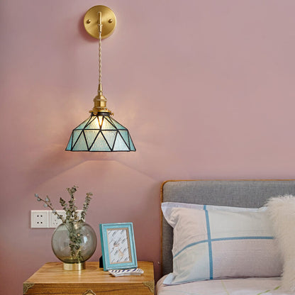 Water Ripple Glass 1-Light Irregular Dome Wall Sconce Lamp