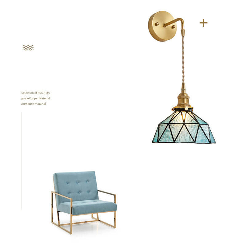 Water Ripple Glass 1-Light Irregular Dome Wall Sconce Lamp