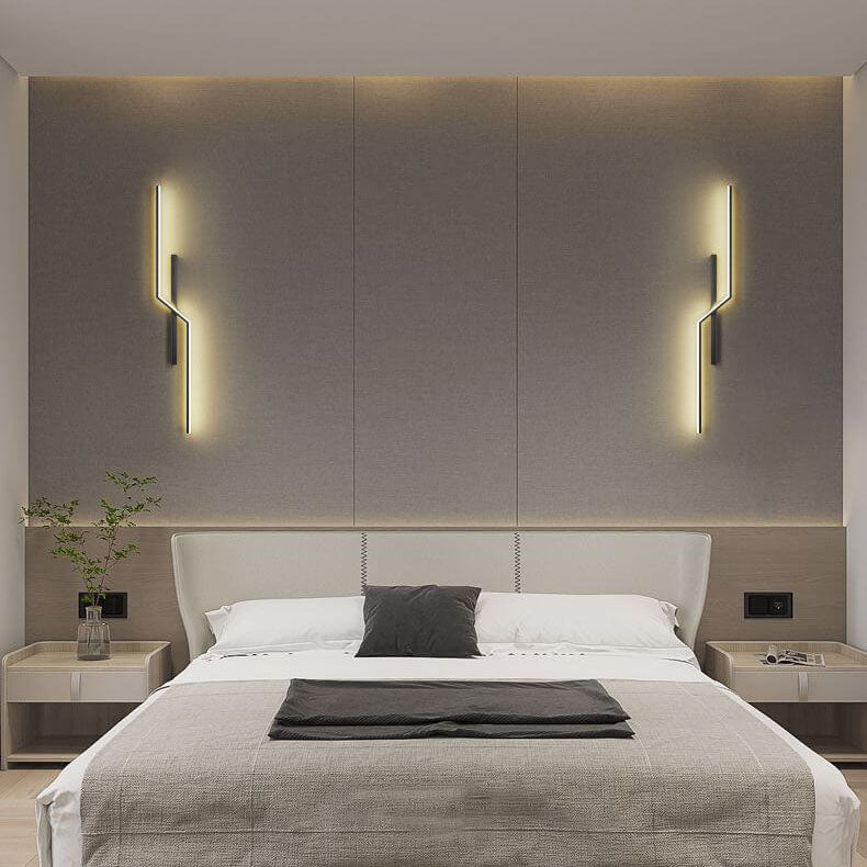 Geometry Lines Aluminum Iron Silicone LED Wall Sconce Lamp
