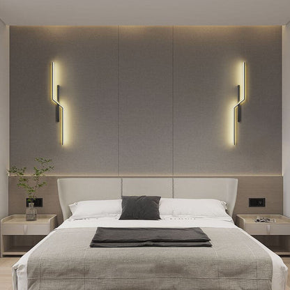 Geometry Lines Aluminum Iron Silicone LED Wall Sconce Lamp