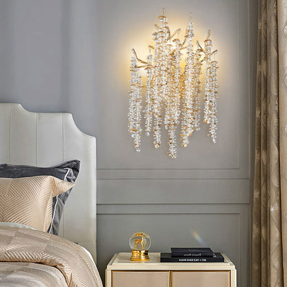 Light Luxury Tree Branch Crystal 3-Light Wall Sconce Lamp