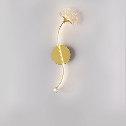 Ginkgo Leaf Iron Aluminium Acrylic LED Wall Sconce Lamp