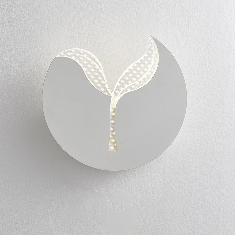 Creative Iron Acrylic Sapling Shade LED Wall Sconce Lamp