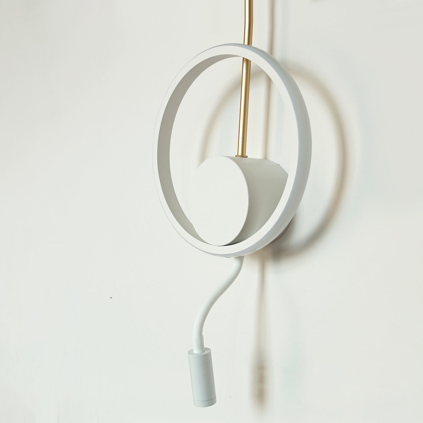 Round Leaf Iron Aluminum Acrylic LED Wall Sconce Lamp