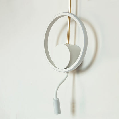 Round Leaf Iron Aluminum Acrylic LED Wall Sconce Lamp