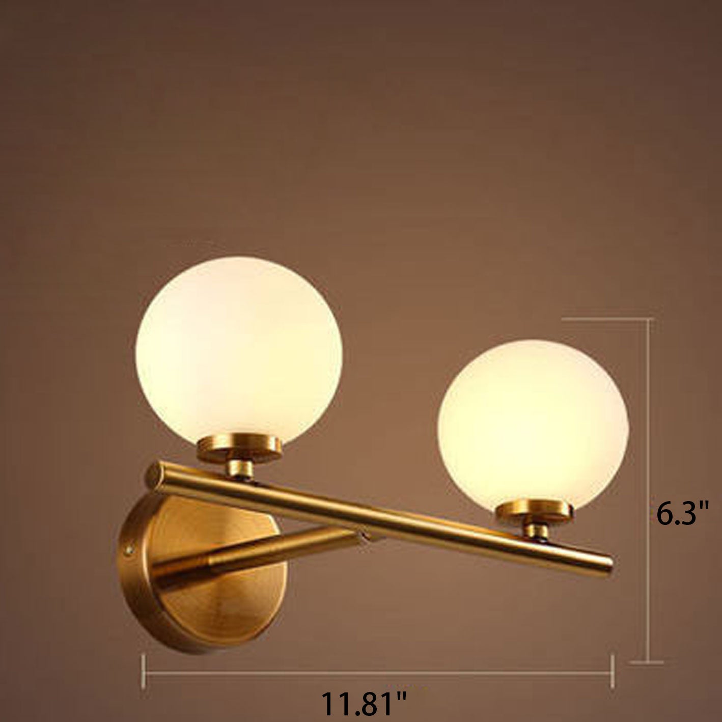 Milk Ball Metal Magic Bean 1/2/3 Light Wall Sconce Lamp