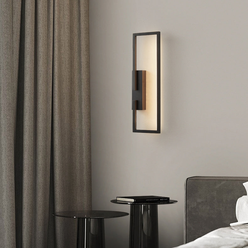 Mid-century Rectangular Geometric LED Wall Sconce Lamp