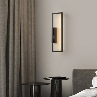 Mid-century Rectangular Geometric LED Wall Sconce Lamp