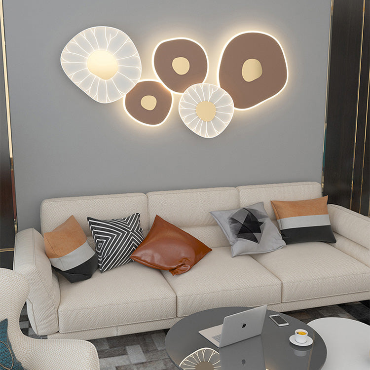 Luxury Lotus Leaf Design Iron Acrylic LED Wall Sconce Lamp