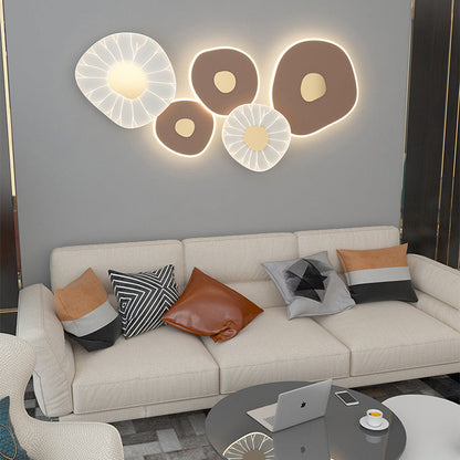 Luxury Lotus Leaf Design Iron Acrylic LED Wall Sconce Lamp